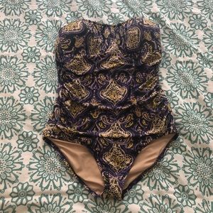 J.Crew paisley print one-piece 10